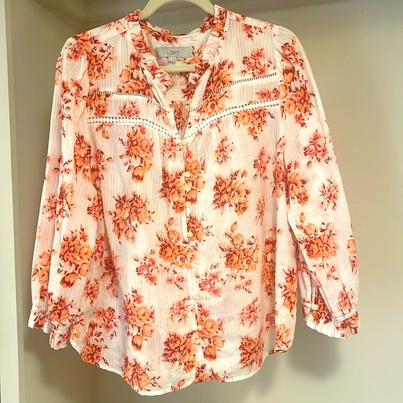 Loft button down top. Great transition item! - Picture 1 of 3